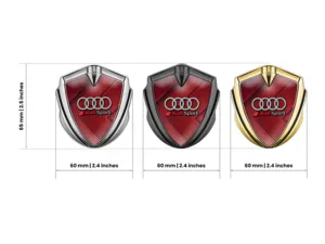 Audi Metallico Emblema Badge Look Sportivo Alta Qualità